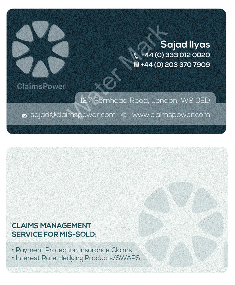 Business Card Design by nitin.kondhare2010 for Claimspower | Design #6640275