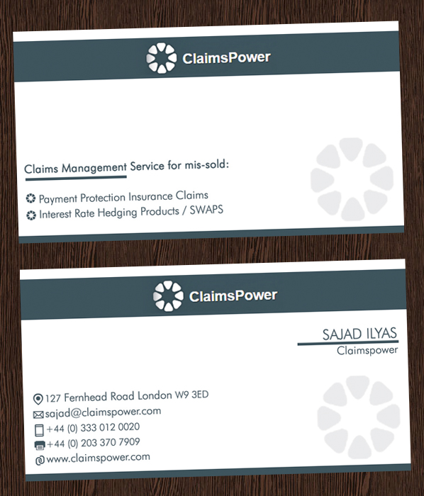 Business Card Design by Krishna Gupta for Claimspower | Design #6594570