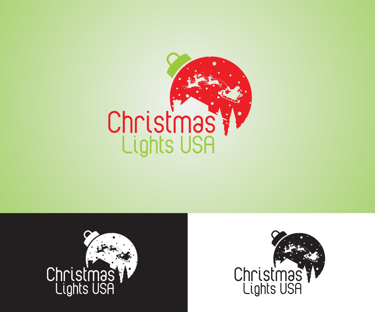 Logo Design by arsiB for Christmas Lights USA | Design #6614726