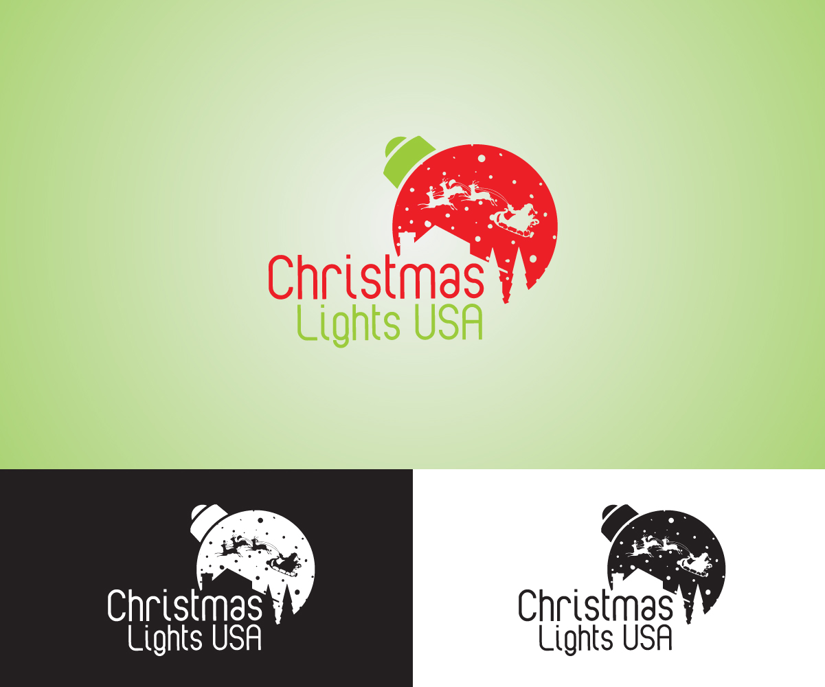 Logo Design by arsiB for Christmas Lights USA | Design #6636418
