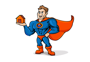 Super Hero Mascot for Housing Hero Real Estate Agency | Mascot Design by pinky