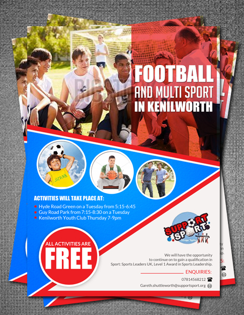 Flyer Design by hih7 for Support Sport Ltd | Design: #6647163