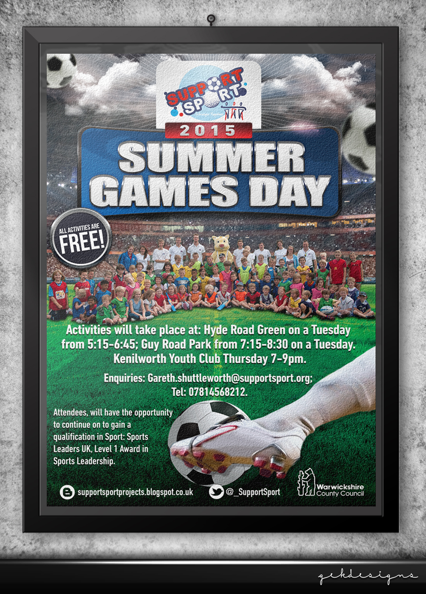Diseño de Flyer por gekgrfx para Support Sport Ltd | Diseño #6640027