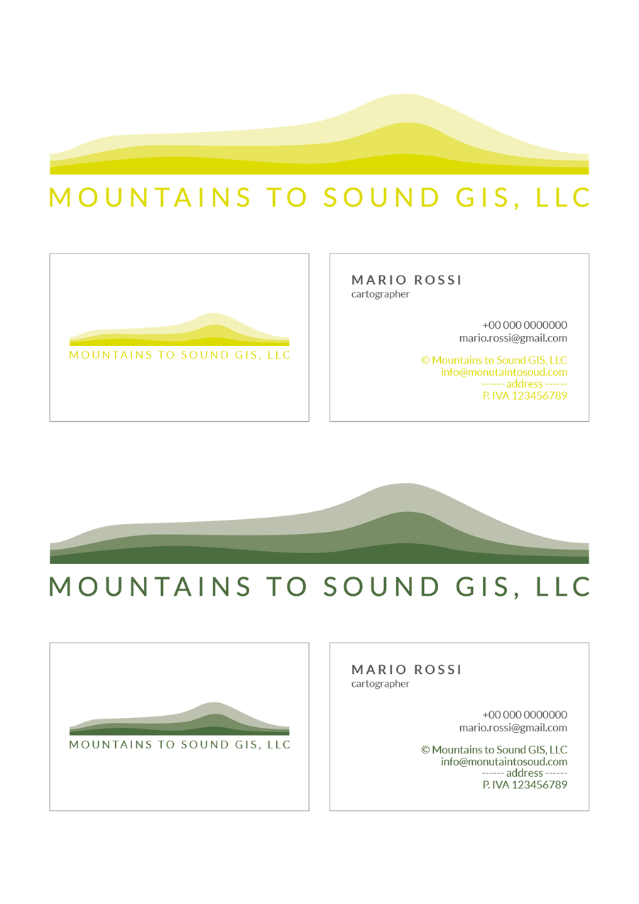 Diseño de Logo por Valeria Rugi para Mountains to Sound GIS, LLC | Diseño #6635184