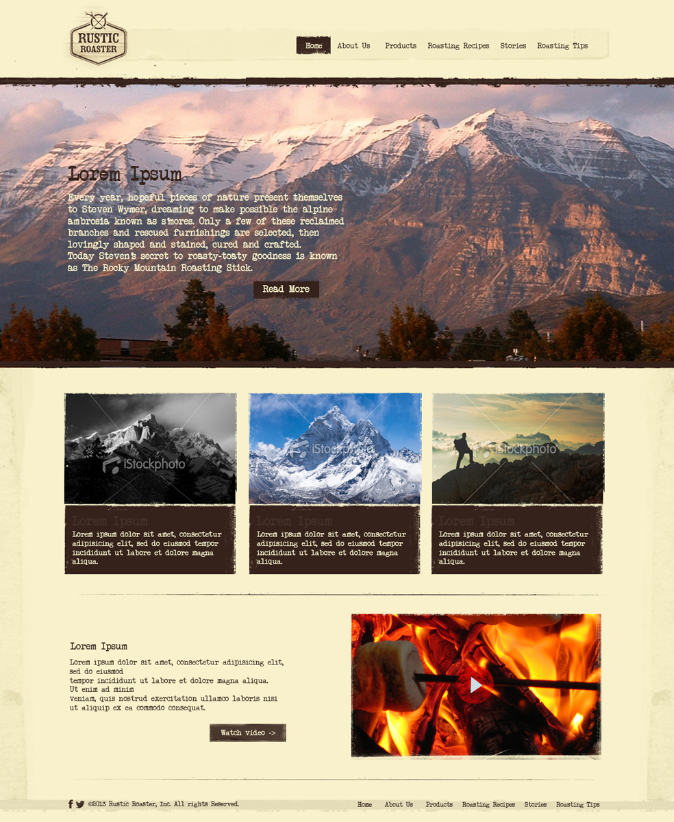 Diseño Web por gfxr10 para rustic roasters | Diseño #1761312