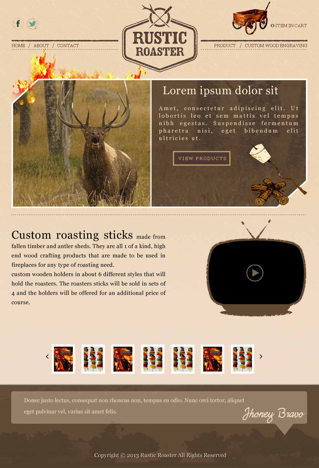 Web Design by Rooni for rustic roasters | Design #1739788