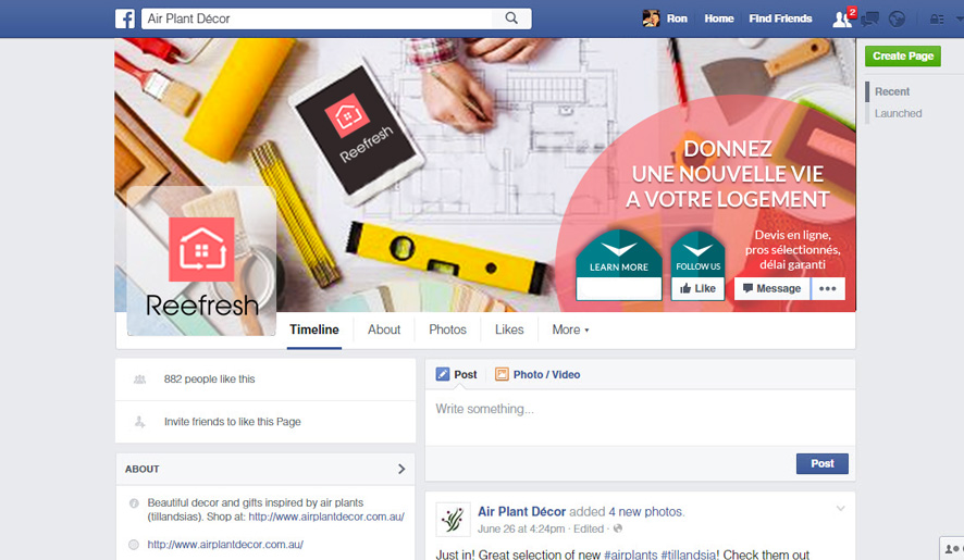 Facebook Design by rdesign12 for Reefresh | Design #6622367