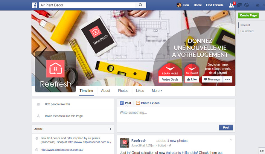 Facebook Design by rdesign12 for Reefresh | Design #6636136