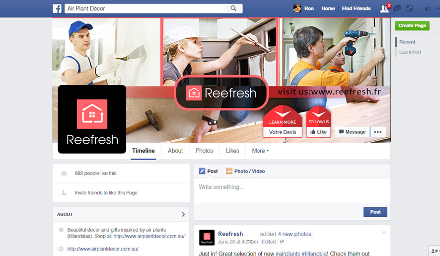 Facebook Design by rdesign12 for Reefresh | Design #6636173