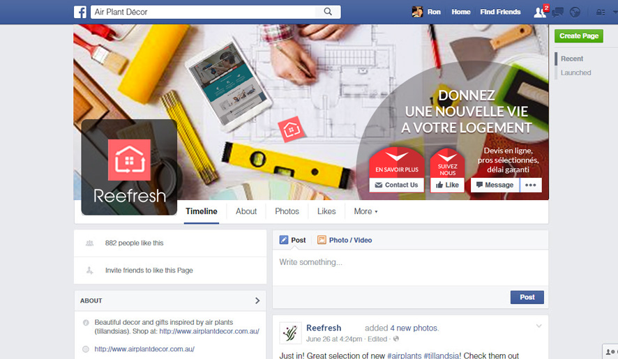 Facebook Design by rdesign12 for Reefresh | Design #6643410