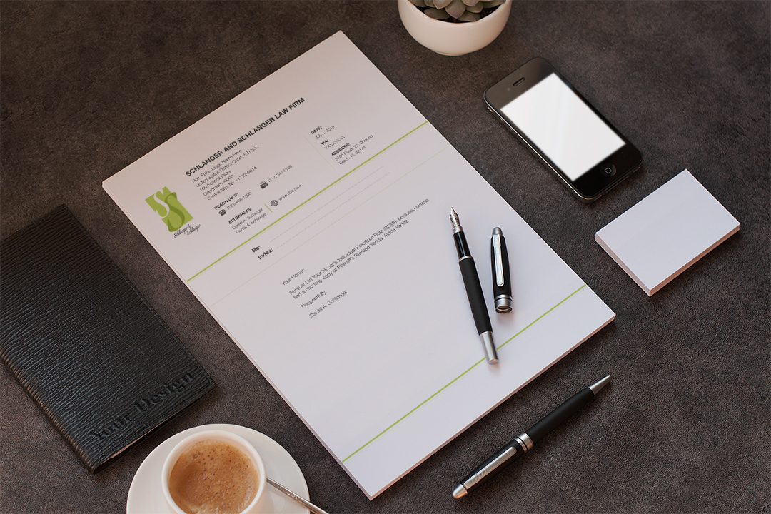Letterhead Design by creativarc79 for Schlanger & Schlanger LLP | Design #6621895