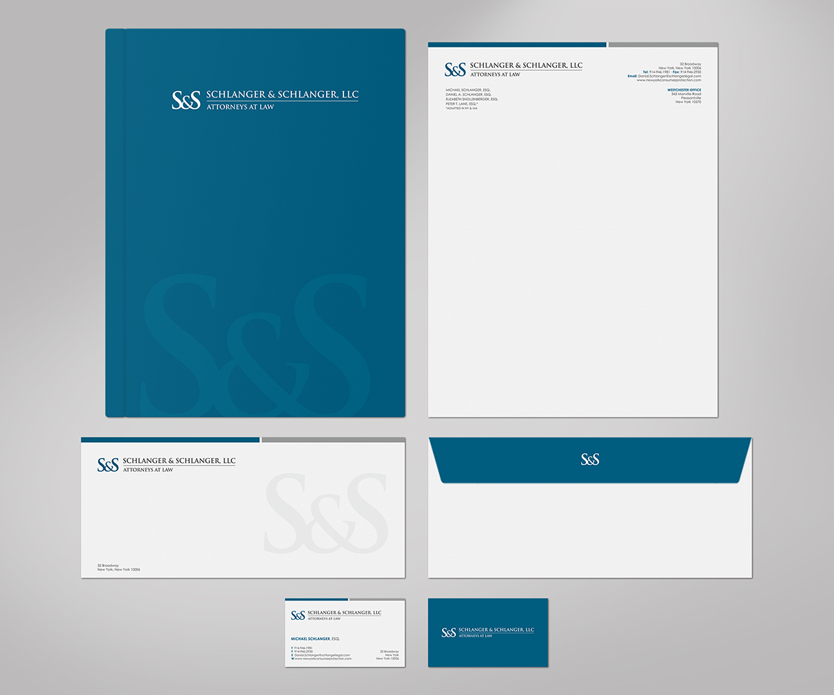 Diseño de Membrete por logodentity para Schlanger & Schlanger LLP | Diseño #6596342