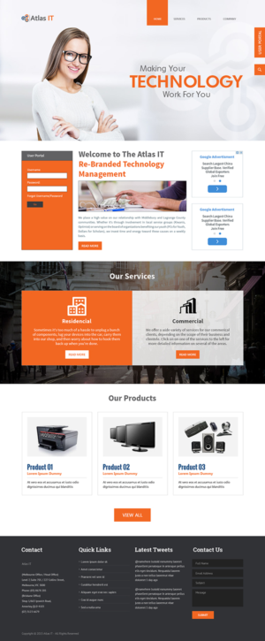 Web Design by iLibart for Atlas IT | Design: #6666177