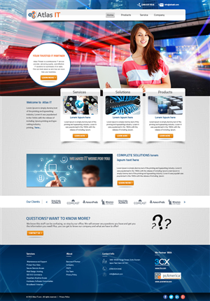 Web-Design von Ved Web Services für Atlas IT | Design #6661534