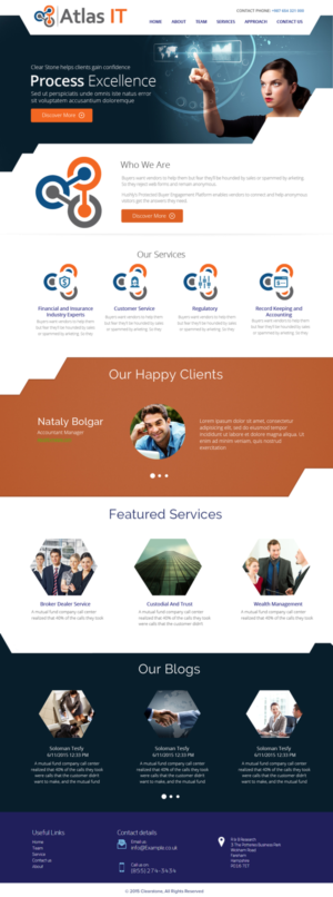 Web Design by Tesla Vault for Atlas IT | Design: #6696949