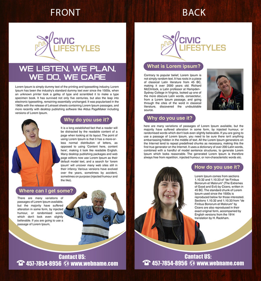 Design de Flyer par Sarmishtha Chattopadhyay_loginchange pour Civic Lifestyles | Design #6623183