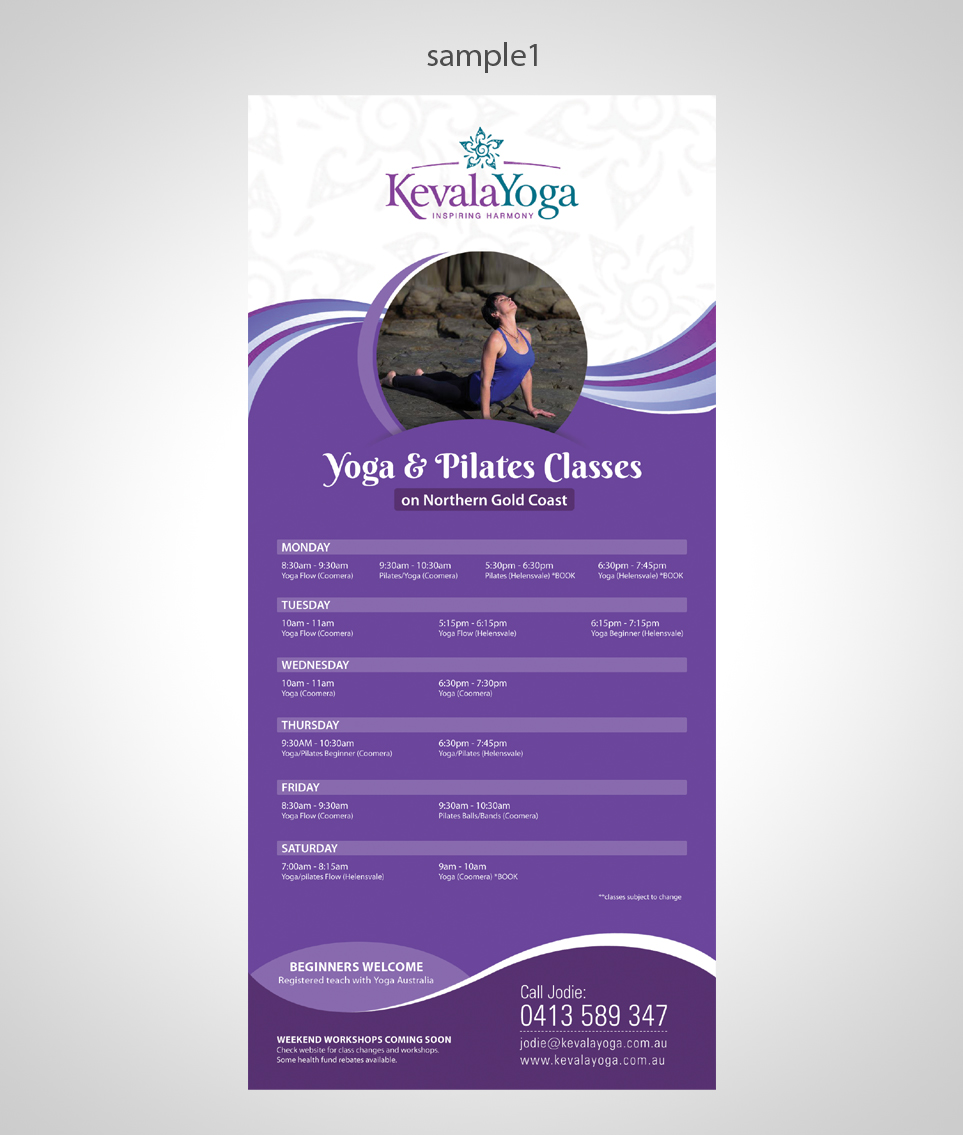 yoga brochure design