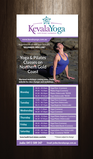 Diseño de Brochure por meet007 para KEVALA YOGA | Diseño: #6618804