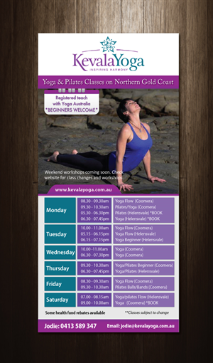 Diseño de Brochure por meet007 para KEVALA YOGA | Diseño: #6619228
