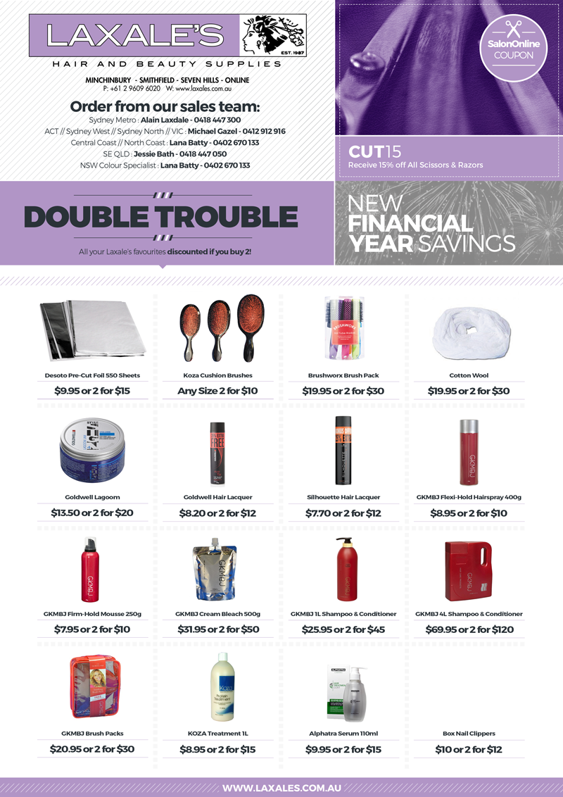 Flyer Design by Double10_Designer for Laxales Hair and Beauty Supplies | Design #6616353