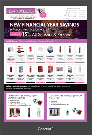 Flyer Design by anushka_snigdha for Laxales Hair and Beauty Supplies | Design: #6608599