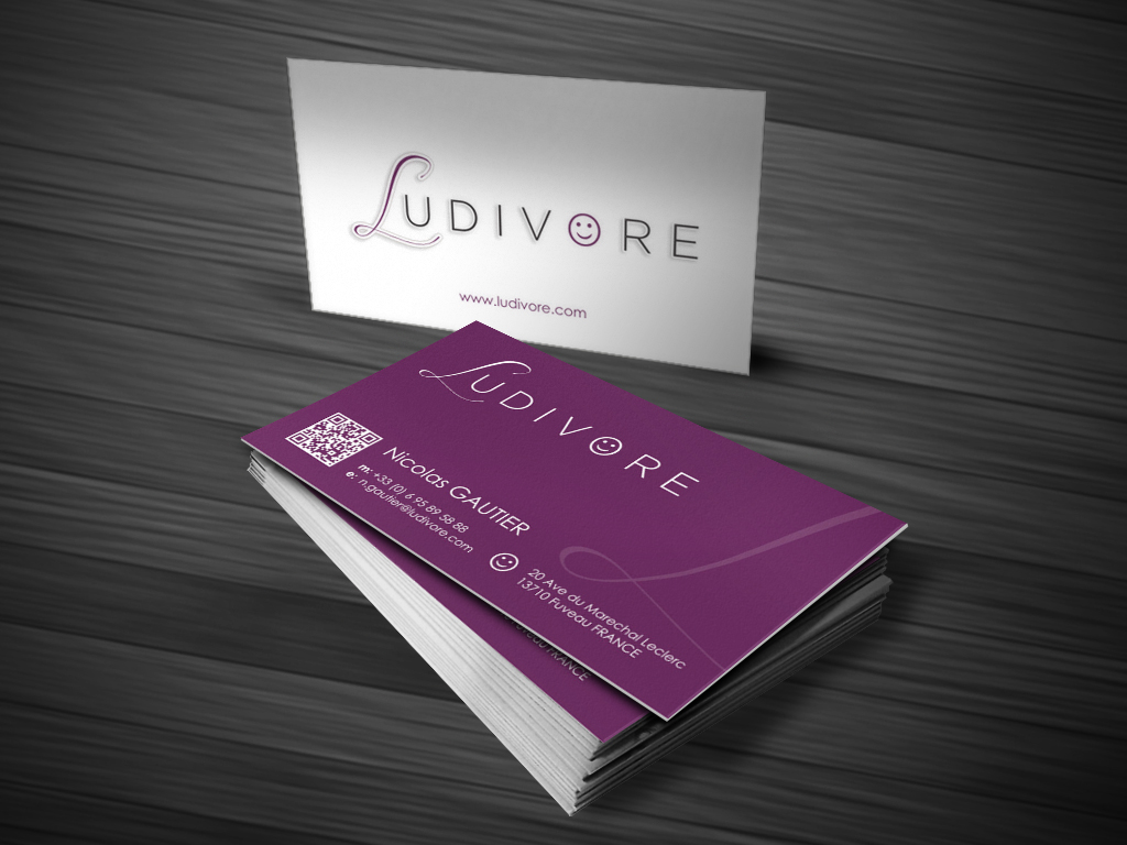 Business Card Design by Atvento Graphics for Ludivore | Design #1761273