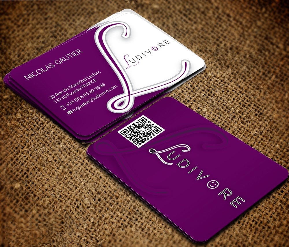 Business Card Design by Sarmishtha Chattopadhyay_loginchange for Ludivore | Design #1727114