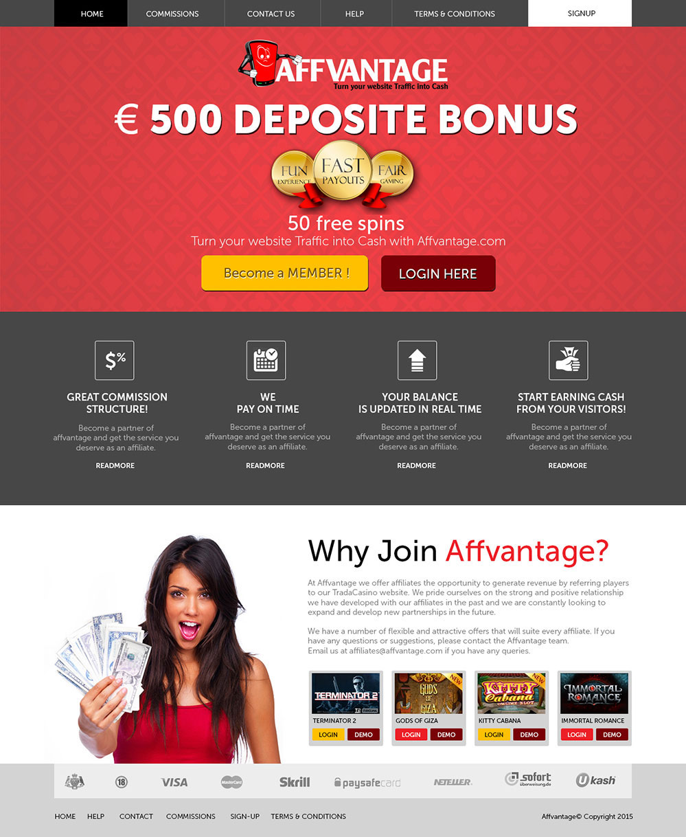 Web Design by anushka_snigdha for Trada Casino | Design #6609964