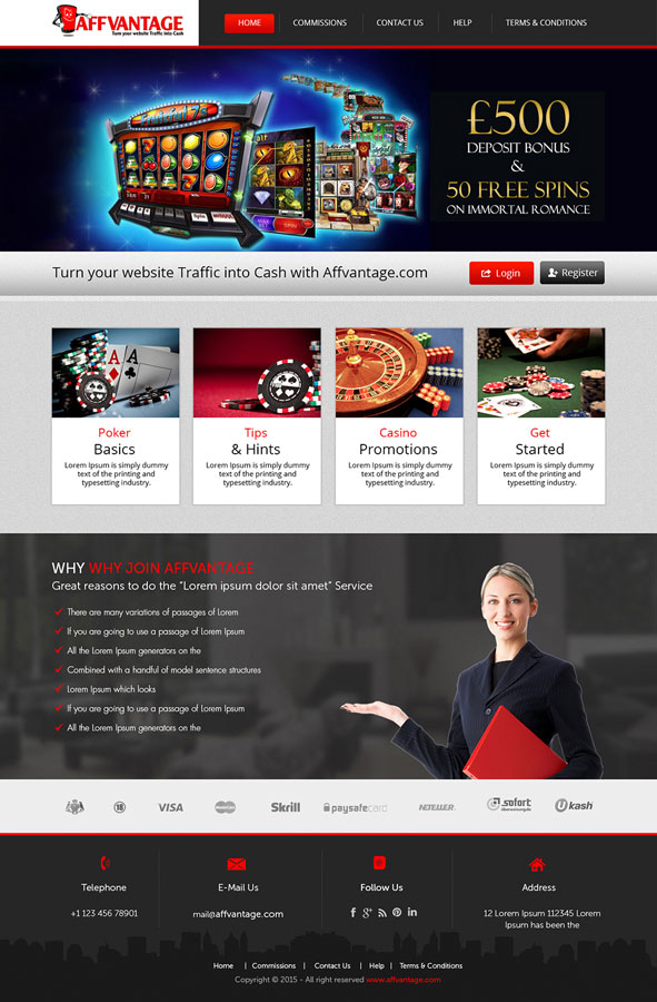 Web Design by anushka_snigdha for Trada Casino | Design #6610061