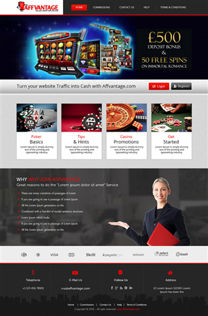 Web Design by anushka_snigdha for Trada Casino | Design: #6610061
