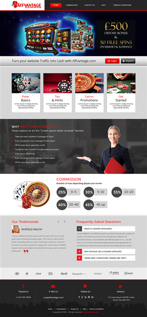 Web Design by anushka_snigdha for Trada Casino | Design: #6621568