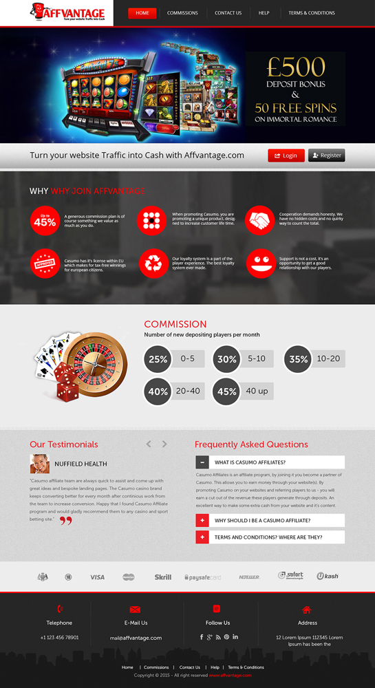 Web Design by anushka_snigdha for Trada Casino | Design: #6621571