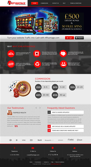 Web Design by anushka_snigdha for Trada Casino | Design: #6621571