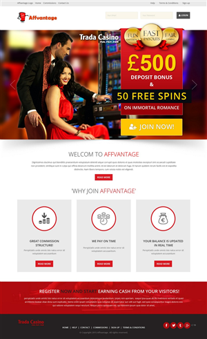 Web Design by pb for Trada Casino | Design: #6611421