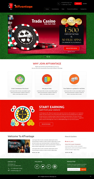 Web Design by pb for Trada Casino | Design: #6619517