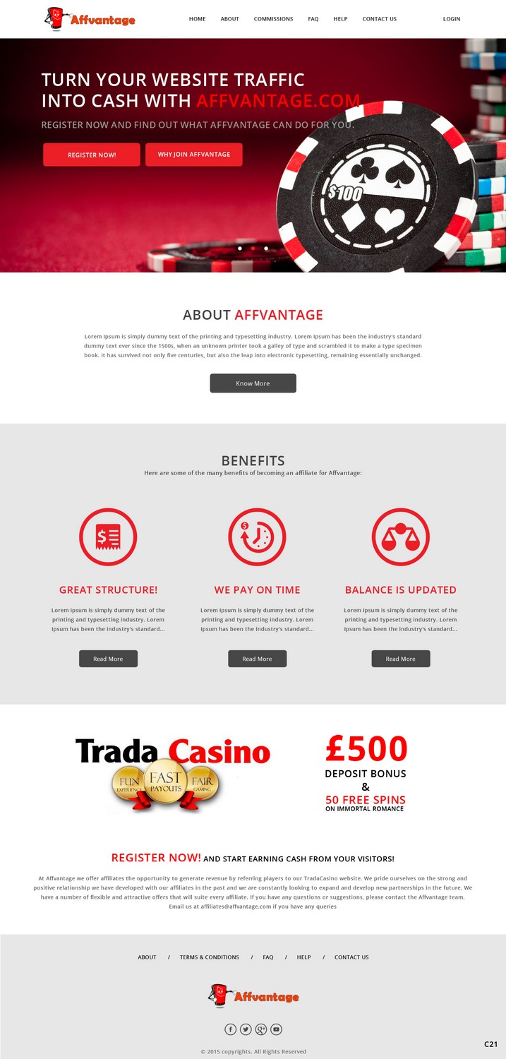 Web Design by pb for Trada Casino | Design #6619519
