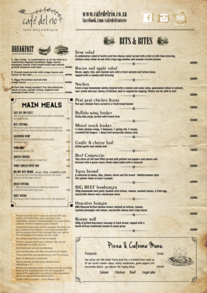 Menu Design by Tomi and Edó for Cafe Del Rio | Design: #6672446
