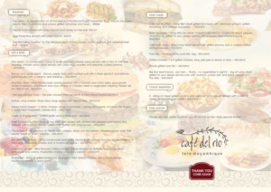 Menu Design by ChinthakaJanu123 for Cafe Del Rio | Design: #6668035