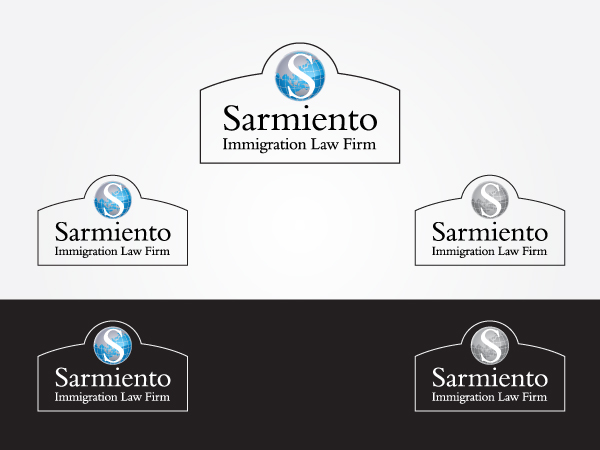 Logo Design by OUT of BOX.d for Sarmiento Immigration Law Firm | Design #1757088
