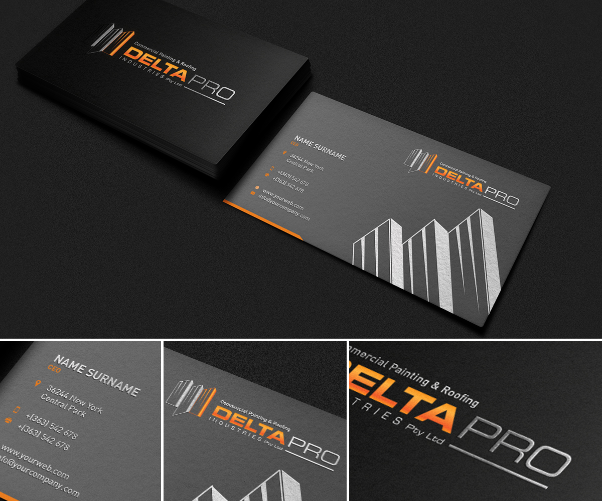 Business Card Design by Milovanovic for Delta Pro Industries Pty Ltd | Design #1720789