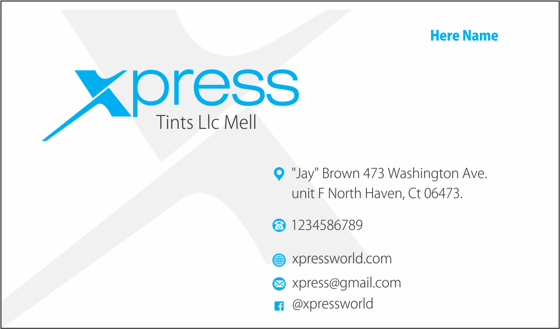 Diseño de Tarjeta de Presentación por Jagdish Boga para XpressTints 2 | Diseño #6614551