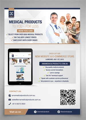 Diseño de Flyer por sun_design para AMA Medical Products  | Diseño #6629659