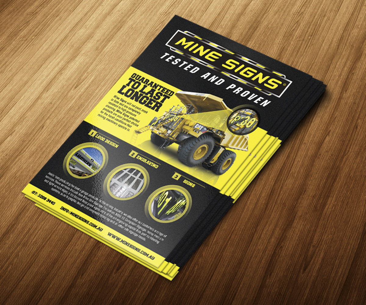 Flyer Design by jeffdefy for Mine Signs | Design #6630897