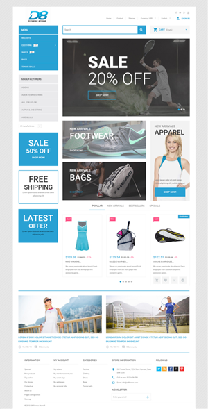 Web Design by Designing Fever for D8 Fitness | Design #6663523