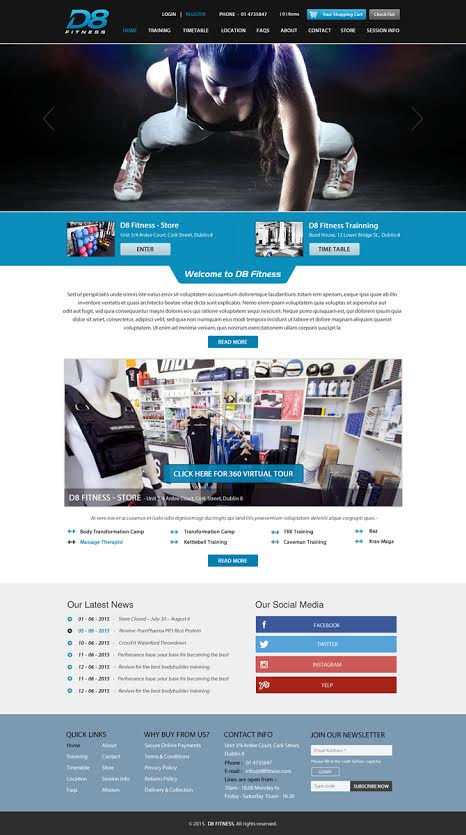 Web Design by Anooshaa Kachhia for D8 Fitness | Design #6641414