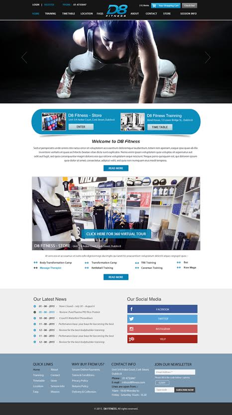 Web Design by Anooshaa Kachhia for D8 Fitness | Design #6641495