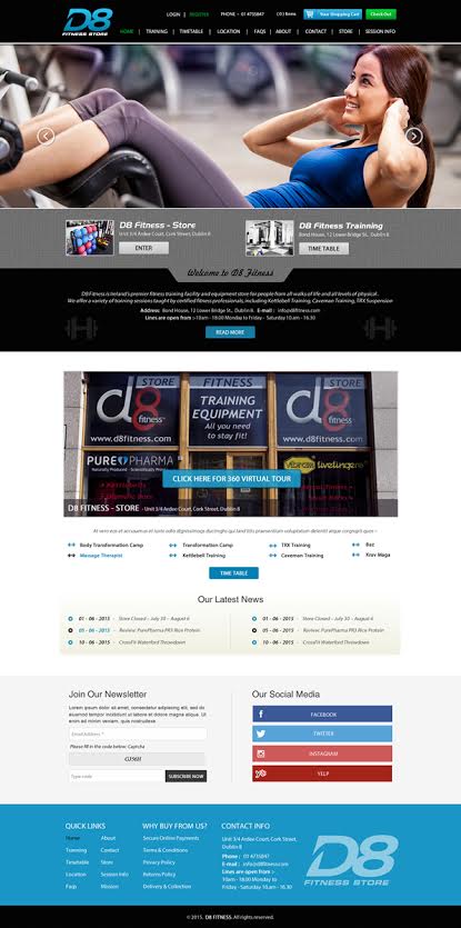 Web Design by Anooshaa Kachhia for D8 Fitness | Design #6641517