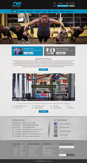 Web Design by Anooshaa Kachhia for D8 Fitness | Design #6686560