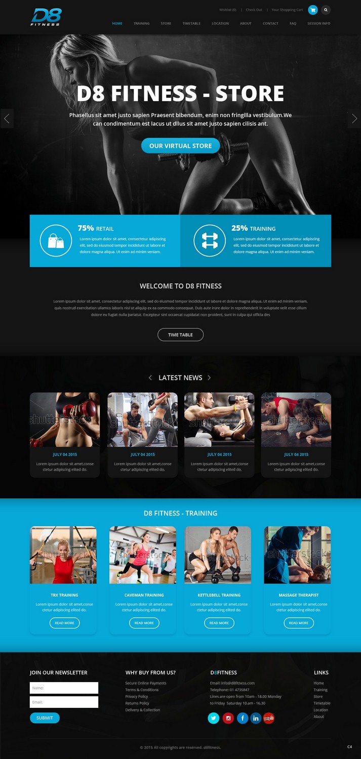 Web-Design von pb für D8 Fitness | Design #6619570