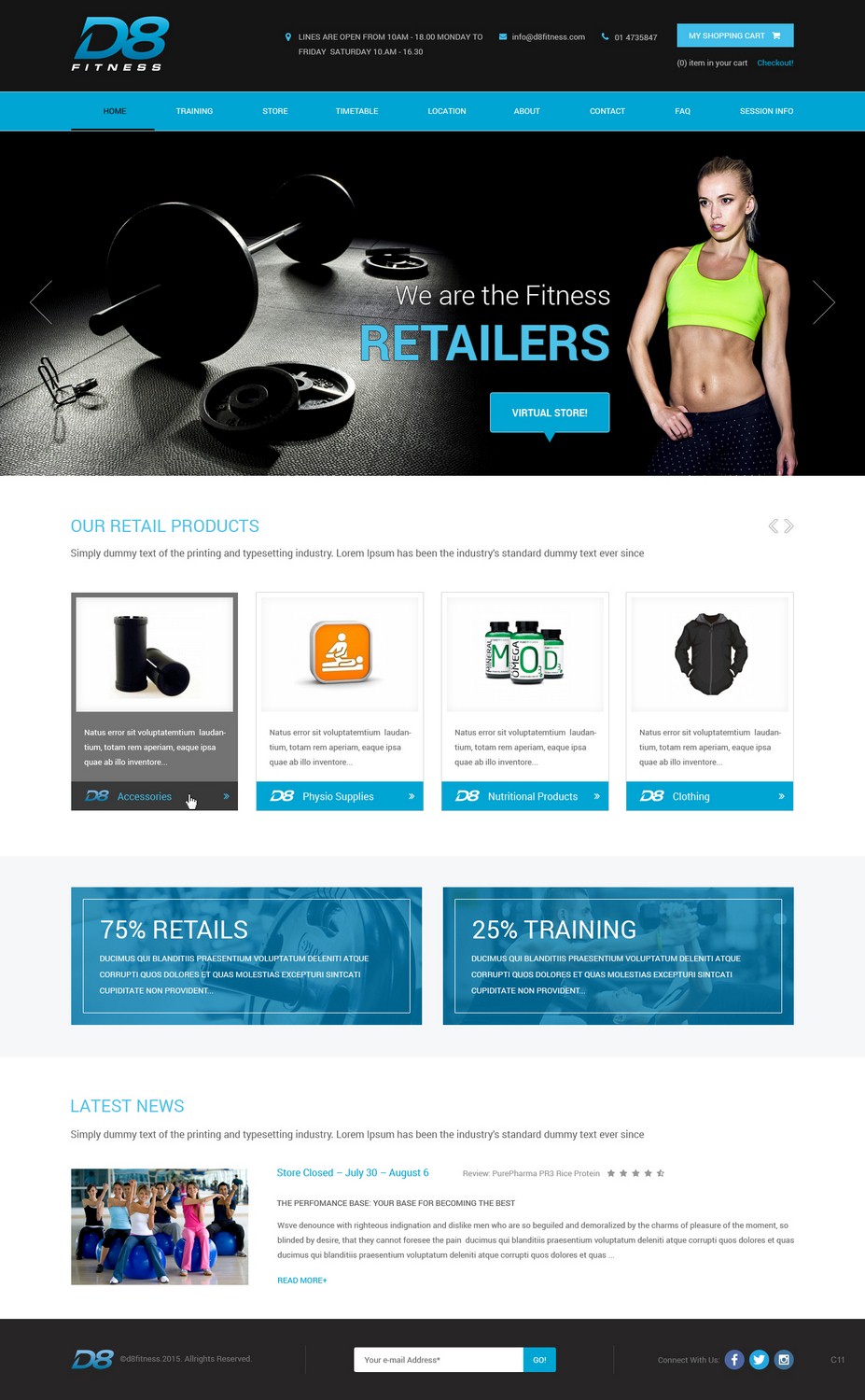 Web Design by pb for D8 Fitness | Design #6619577